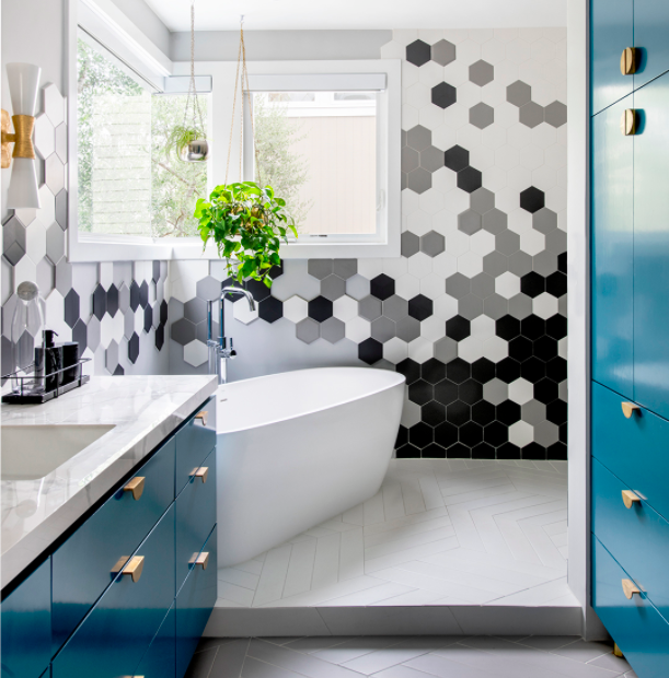 Check out for more angles of this dreamy bathroom. We’re particularly proud of the mirror situation. Photo courtesy of Lauren Pressey