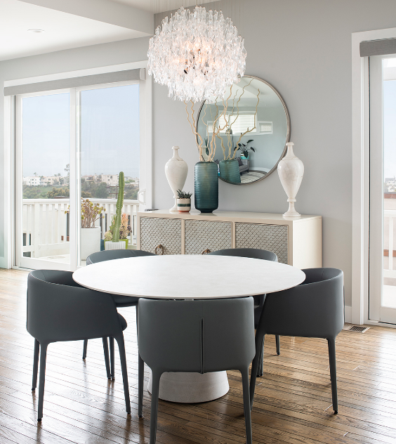 Stunning and understated dining area photographed by Lauren Pressey.