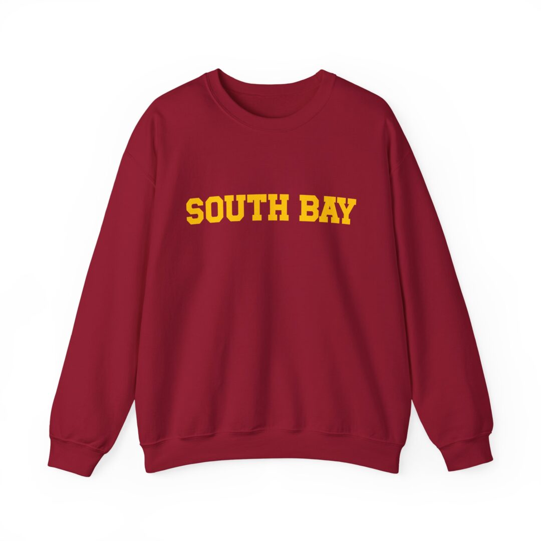 South Bay Teams: South Bay Unisex Crewneck Sweatshirt - USC Cardinal Red/Gold